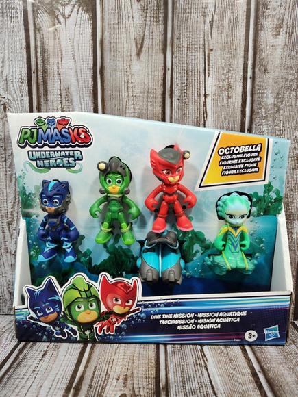 PJ Masks Underwater Heroes Dive Time Mission 4 Pack Action Figures w/ Octobella - Picture 1 of 8